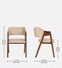 Ciaz Fabric Dining Chair In Cream Colour