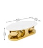 Ciera Faux Marble Top Coffee Table In Gold Pvd Finish