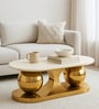 Ciera Faux Metal Coffee Table In Gold Pvd Finish