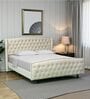 Ciera Upholstered King Size Bed In White Color