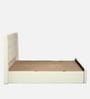 Ciera Velvet Upholstered Queen Size Bed In White color With Box Storage