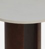 Cierra Solid Wood End Table With Porcelain Top & Designer Base