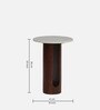 Cierra Solid Wood End Table With Porcelain Top & Designer Base