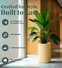 CILIN TALL Beige 18 Inch German Polymer Round Plant Container