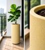 CILIN TALL Beige 24 Inch German Polymer Round Plant Container