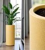 CILIN TALL Beige 30 Inch German Polymer Round Plant Container