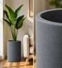 CILIN TALL Grey 18 Inch German Polymer Round Plant Container