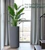 CILIN TALL Grey 30 Inch German Polymer Round Plant Container
