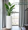 CILIN TALL Marble White 30 Inch German Polymer Round Plant Container