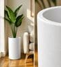 CILIN TALL White 18 Inch German Polymer Round Plant Container