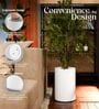 CILIN TALL White 18 Inch German Polymer Round Plant Container