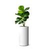 CILIN TALL White 24 Inch German Polymer Round Plant Container