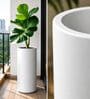 CILIN TALL White 24 Inch German Polymer Round Plant Container