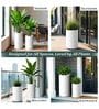 CILIN TALL White 30 Inch German Polymer Round Plant Container