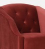 Cincinnati Velvet 1 Seater Sofa In Maroon Colour