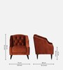 Cincinnati Velvet 1 Seater Sofa In Rust Brown Colour