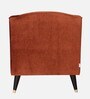 Cincinnati Velvet 1 Seater Sofa In Rust Brown Colour