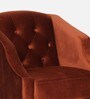 Cincinnati Velvet 1 Seater Sofa In Rust Brown Colour