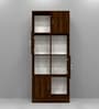 Cinderella 8 Shelves Bookshelf in Aisan Walnut Finish