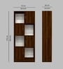 Cinderella 8 Shelves Bookshelf in Aisan Walnut Finish