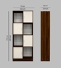 Cinderella 8 Shelves Bookshelf in Highland Pine & Aisan Walnut Finish