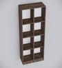 Cinderella 8 Shelves Open Multipurpose Matrix Cabinet in Cochwood Brown Finish