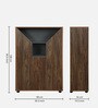 Cindy Shoe Cabinet In Natural Walnut Colour