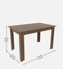 Cintia 4 Seater Dining Set in Brown Color