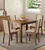 Cintia 4 Seater Dining Set in Brown Color