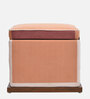 Cipher Solid Wood Ottoman In Peach Finish With Storage
