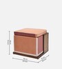 Cipher Solid Wood Ottoman In Peach Finish With Storage