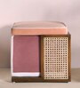 Cipher Solid Wood Ottoman In Peach Finish With Storage