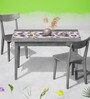 Circle & Hearts  Multicolor (84 x 12) Cotton Canvas Table Runner