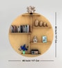 Circle Shape Backlit Designer Wooden Wall Shelf