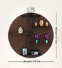 Circle Shape Dark Backlit Designer Wooden Wall Shelf