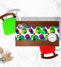 Circles On White   Multicolor (84 x 16) Velvet Table Runner