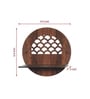 Circular Modern Shelves with Walnut Finish Set of Four