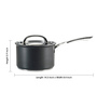 1.9 Ltr Hard Anodized Aluminium Sauce Pan