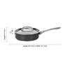 23cm Hard Anodized Non-Stick Fry Pan with Steel Lid