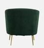 Cititum Boucle Fabric Barrel Chair In Green Colour