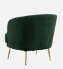 Cititum Boucle Fabric Barrel Chair In Green Colour