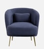 Cititum Fabric Slipper Chair In Blue Colour