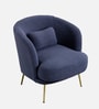Cititum Fabric Slipper Chair In Blue Colour
