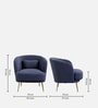 Cititum Fabric Slipper Chair In Blue Colour