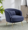 Cititum Fabric Slipper Chair In Blue Colour