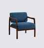 Citrus Boucle Fabric Arm Chair In Blue Colour