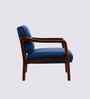 Citrus Boucle Fabric Arm Chair In Blue Colour