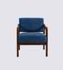 Citrus Boucle Fabric Arm Chair In Blue Colour