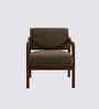 Citrus Boucle Fabric Arm Chair In Brown Colour