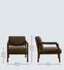 Citrus Boucle Fabric Arm Chair In Brown Colour